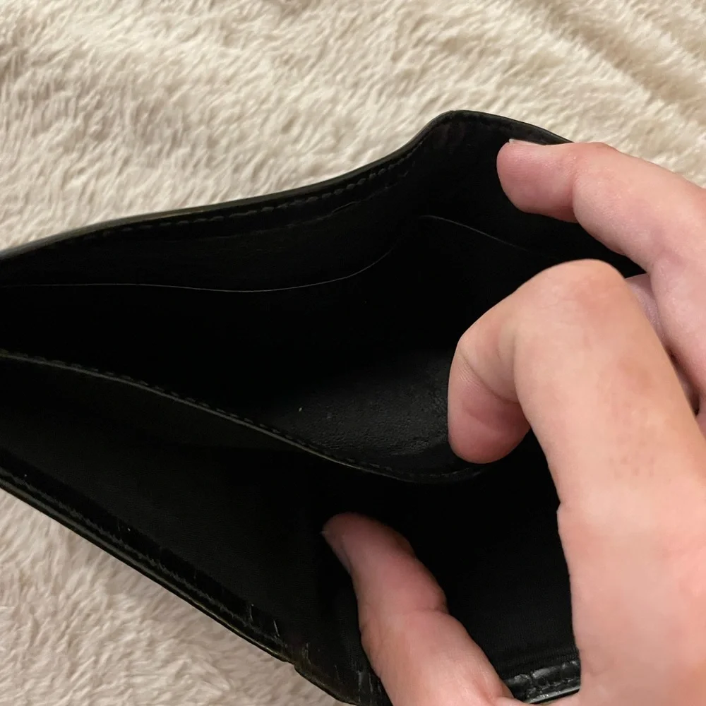 Men’s Black Patent Leather Gucci Wallet